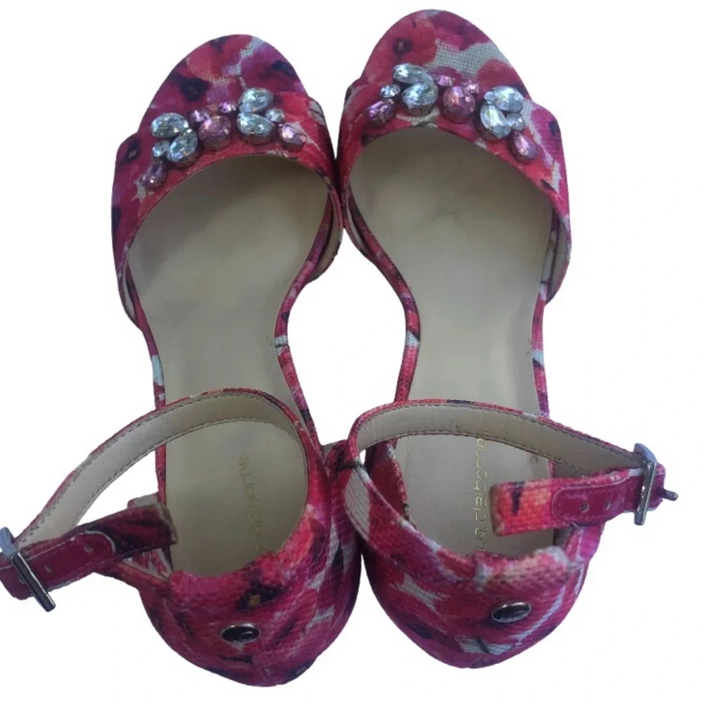 Liz Claiborne floral sandal glam heels 11 - Picture 8 of 9